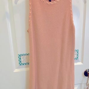 WHBM sparkly sleeveless pink tunic sweater